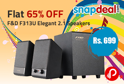 F&D F313U Elegant 2.1 Speakers | Flat 65% OFF | Rs. 699 - Snapdeal