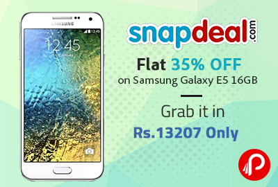 Flat 35% OFF on Samsung Galaxy E5 16GB | Grab it in Rs. 13207 Only - Snapdeal