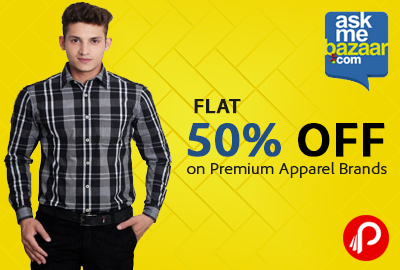 Flat 50% OFF on Premium Apparel Brands - Ask me Bazaar