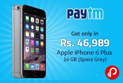 Get only in Rs. 46,989 Apple iPhone 6 Plus 16 GB (Space Grey) - Paytm