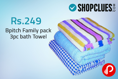 Get 79% Off Bpitch Family pack 3pc bath Towel - ShopClues