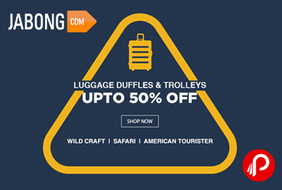 Get UPTO 50% off on Luggage, Duffles, Trolleys - Jabong