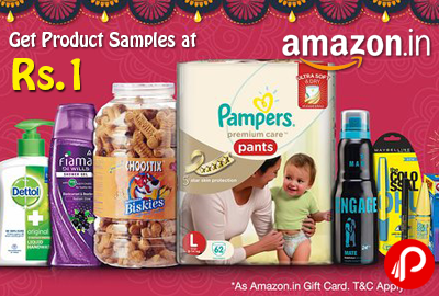 Get Product Samples at Rs.1 - Amazon