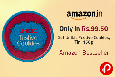 Get Unibic Festive Cookies, Tin, 150g only in Rs.99.50 | Amazon Bestseller - Amazon