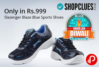 Only in Rs.999 Slazenger Blaze Blue Sports Shoes | Ghar Lao Diwali Sale - Shopclues