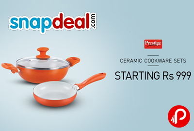 Get New Prestige Ceramic Cookware Sets in Only Rs. 999 - Snapdeal