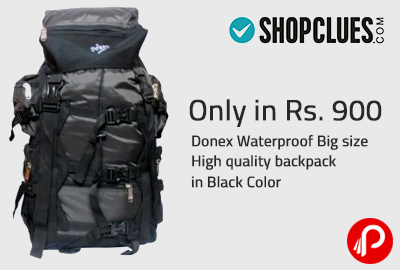 Donex Waterproof Big size High quality backpack in Black Color | Only in Rs. 900 - Shopclues