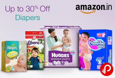 Get UPTO 30% off on Diapers Pampers, Libero, Huggies, MamyPoko - Amazon