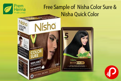 Free Sample of Nisha Color Sure & Nisha Quick Color - PremHenna