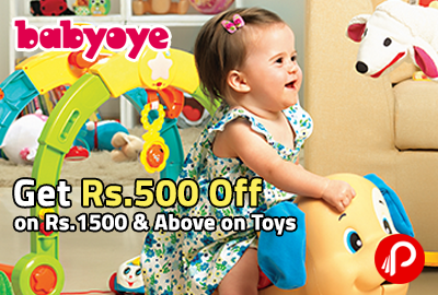 Get Rs.500 Off on Rs.1500 & Above on Toys - BabyOye