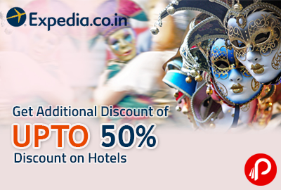 Get Additional Discount of UPTO 50% discount on Hotels - Expedia