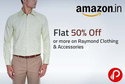 Flat 50% Off or more on Raymond Clothing & Accessories - Amazon