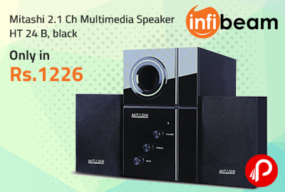 Mitashi 2.1 Ch Multimedia Speaker HT 24 B, black only in Rs.1226 - Infibeam