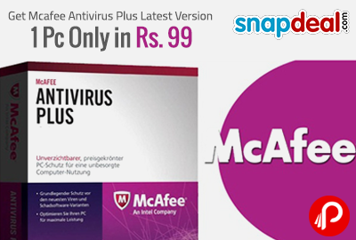 Get Mcafee Antivirus Plus Latest Version 1 Pc Only in Rs. 99 - Snapdeal