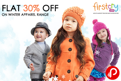 Get Flat 30% off on Winter Apparel Range - FirstCry