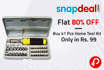 Buy 41 Pcs Home Tool Kit Only in Rs. 99| Flat 80% OFF - Snapdeal
