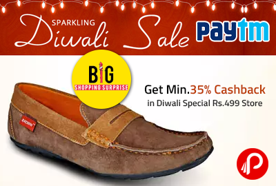 Get Min.35% Cashback in Diwali Special Rs.499 Store - Paytm