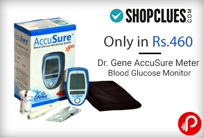 Only in Rs.460 Dr. Gene AccuSure Meter Blood Glucose Monitor - Shopclues