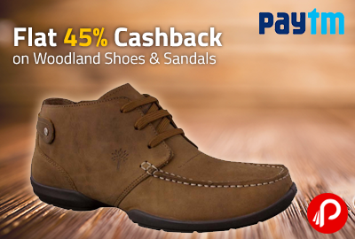 Flat 45% Cashback on Woodland Shoes 