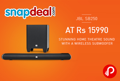 Get JBL SB250 Home Theatre Sound with a Wireless Subwoofer on Rs.15990 - Snapdeal