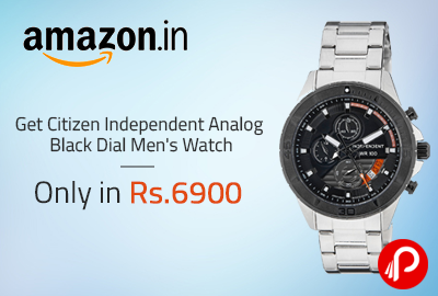 Get Citizen Independent Analog Black Dial Men's Watch Only in Rs. 6900