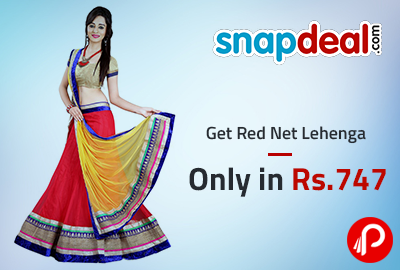 Get Red Net Lehenga only in Rs.747 - Snapdeal