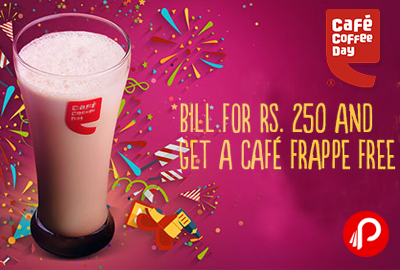 Get Free Cafe Frappe on Billing Rs. 250 - Cafe Coffee Day