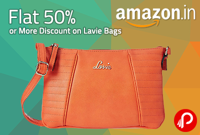 Flat 50% or More Discount on Lavie Bags – Amazon