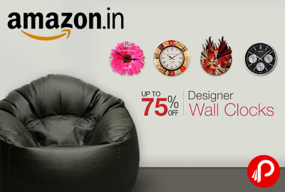 Get UPTO 75% off on Designer Wall Clocks - Amazon