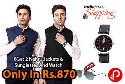 Get 2 Nehru Jackets & Sunglasses And Watch only in Rs.870 - Indiatimes