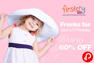 Upto 60% Off (Min. 50% Off) on Frocks for your Lil Princess - Firstcry
