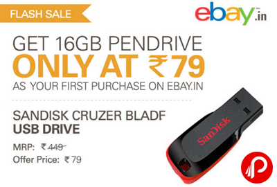 SanDisk 16 GB Pen-Drive @ Rs79 Only - eBay.in