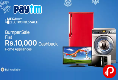 Mega Electronic Sale | Flat Rs. 10000 Cashback - Paytm