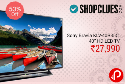 Get 53% Discount on Sony Bravia 40” HD LED TV Just in Rs. 27990 - Shopclues