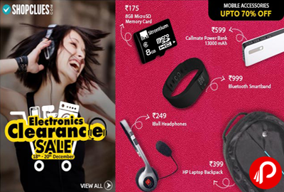 Get UPTO 70% off on Mobile Accessories | Electronic Clearance Sale - Shopclues