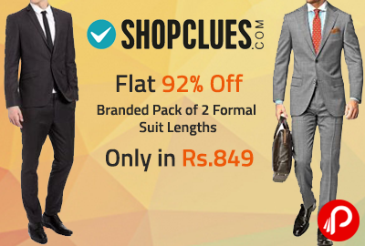 Branded Pack of 2 Formal Suit Lengths only in Rs.849 | Flat 92% Off - Shopclues