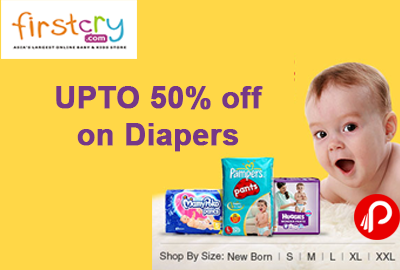 Get UPTO 50% off on Diapers - Firstcry