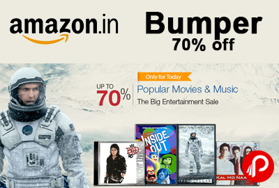 Get Bumper 70% off on Popular Movies & Music DVD & BluRay, VCD - Amazon