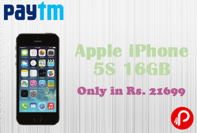 Get Apple iPhone 5S 16GB (Space Grey) Only in Rs. 21699 - Paytm