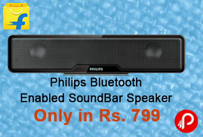 Get Philips Bluetooth Enabled SoundBar Speaker Only in Rs. 799 - Flipkart