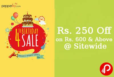 Rs. 250 Off on Rs. 600 & Above @ Sitewide - Pepperfry