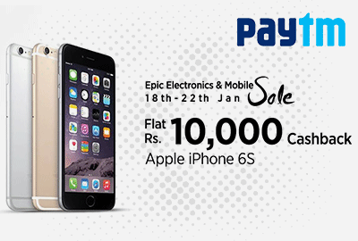 Get Flat Rs 10000 Cashback on Apple iPhone 6S | Epic Electronic and Mobile - Paytm
