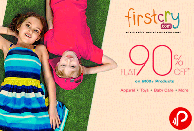 Get Flat 90% off on 6000+ Products incl. Apparel, Toys, Baby Care - Firstcry