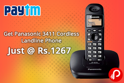 Get Panasonic 3411 Cordless Landline Phone Just @ Rs. 1267 - Paytm