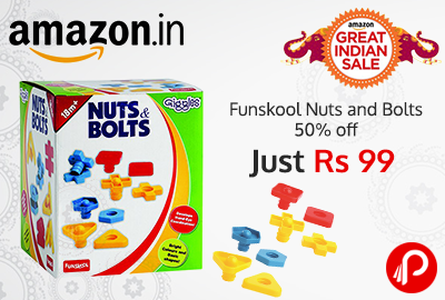 Funskool Nuts & Bolts 50% off Just Rs 99 | Great Indian Sale