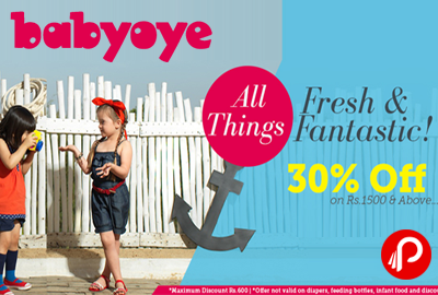 Baby Clothes & Accessories Flat 30% Off on Rs.1500 & Above | Fresh & Fantastic - Babyoye