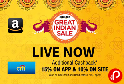 Get Blockbuster Deals + Additional Cashback from Citibank 10% on Site | Great Indian Sale - Amazon