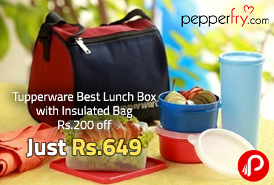 Tupperware Best Lunch Box with Insulated Bag Rs.200 off Just @ Rs. 649 - Pepperfry