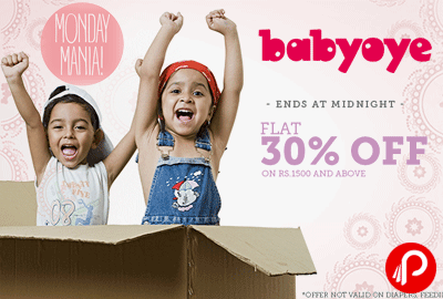 Get Flat 30% off on All Products | Monday Mania - Babyoye