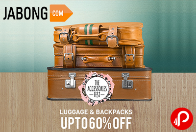Get UPTO 60% off on Luggage & Backpacks | The Accessories Fest - Jabong
